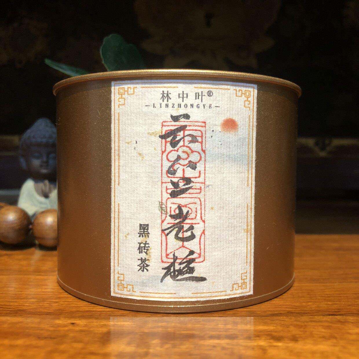 安化黑茶黑砖茶云台山纯料头春天尖茶纯料林中叶荒野罐装颗粒湖南