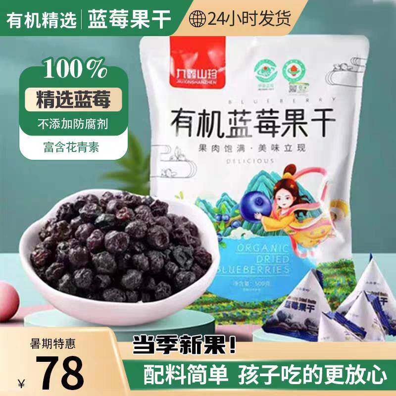 东北伊春特产九鑫山珍有机蓝莓果干小包装花青素500g独立小包装