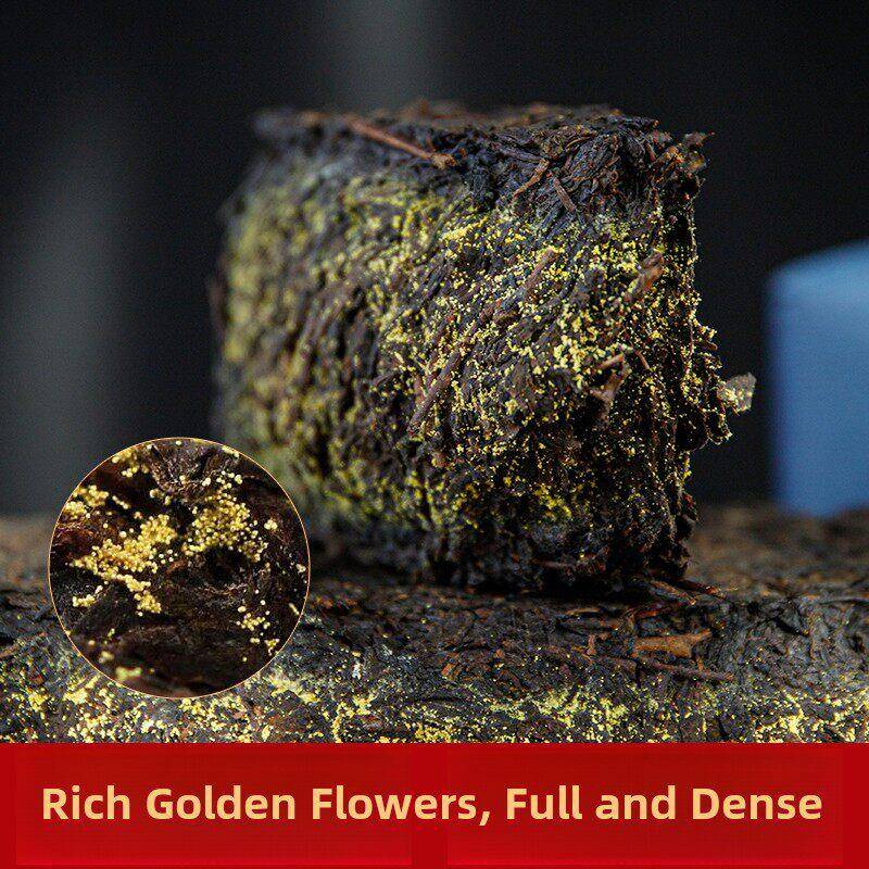 智宁湖南安华红茶茯砖茶正宗正宗手工金花茯砖茶2019 1kg茶砖
