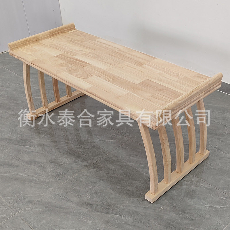 小学生国学桌子实木书法桌学校课桌培训班桌椅自习写字桌白胚白茬