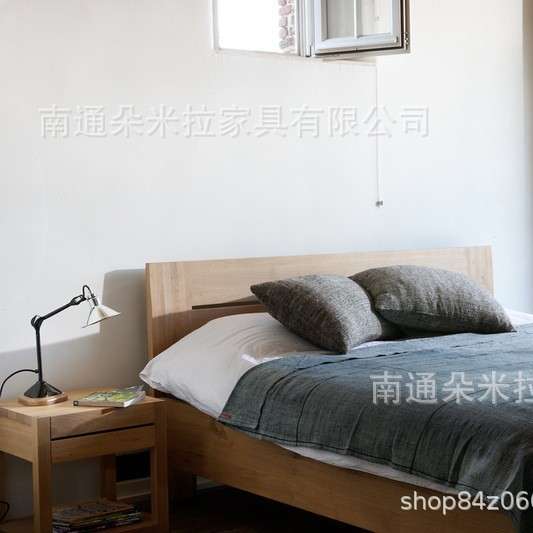 RH美式床头柜风化木床头柜卧室实木储物柜收纳靠墙柜