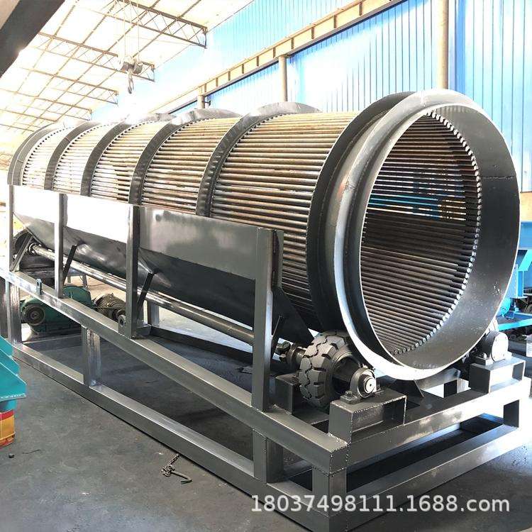 滚筒式洗矿机 鹅卵石黏土清洗设备 无轴圆筒筛砂机矿用双层滚动筛