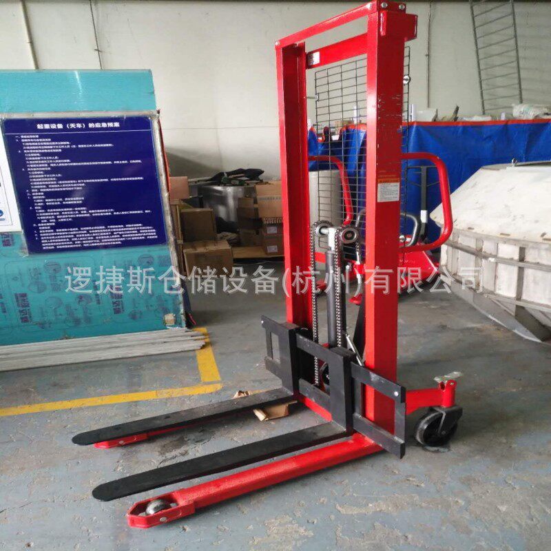 手动堆高车升降搬运车手推升高车小型铲车叉车液压装卸堆垛车