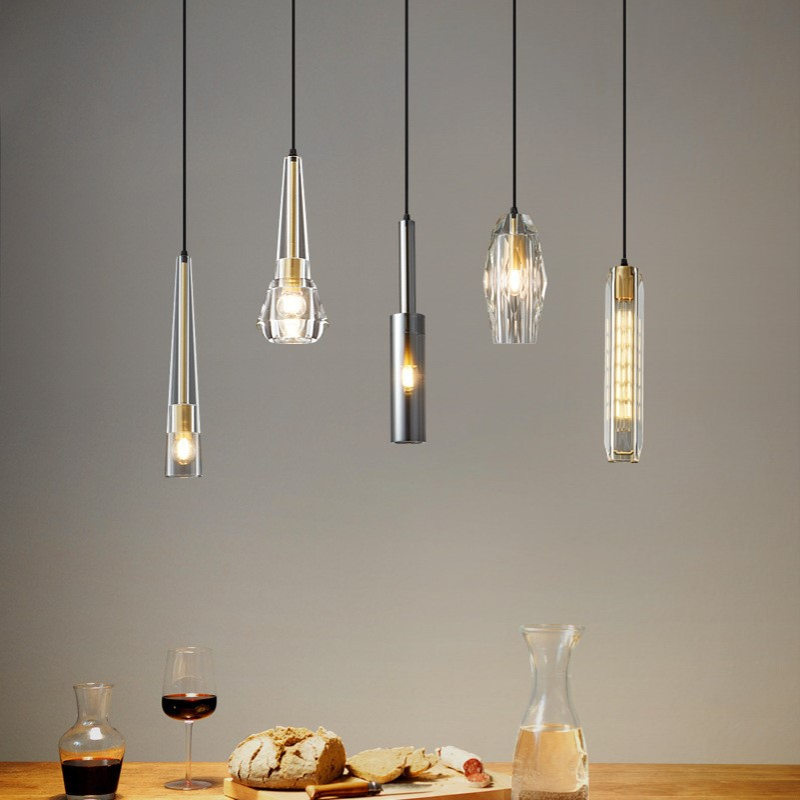 天亨轻奢全铜吸顶吊灯卧室床头客厅餐厅咖啡厅吧台吊灯简约水晶灯