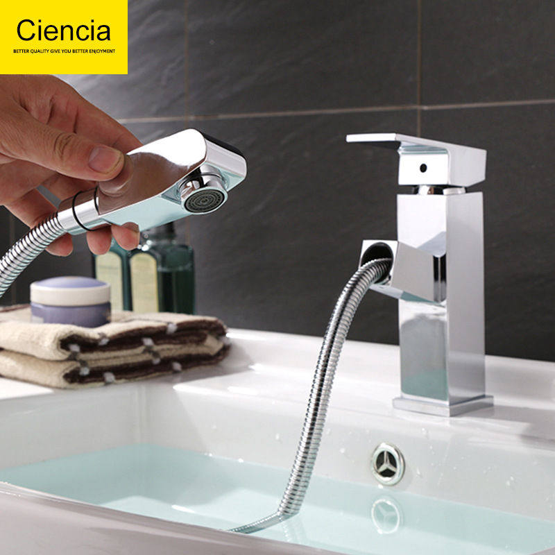 铜冷热抽拉面盆龙头洗脸盆龙头孔面盆龙头台下盆ciencia,家装主材,面盆龙头,淘宝优惠券,粉丝福利购,淘宝优惠卷