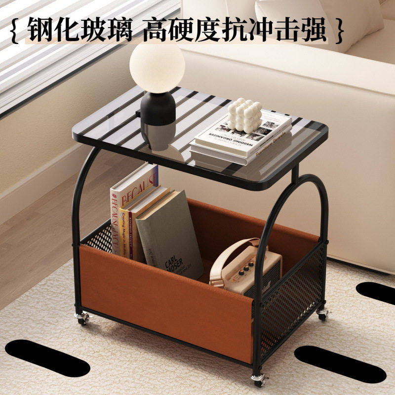 沙发边几摆件可移动摆件卧室小茶几带轮简约床头边桌客厅家居摆件,家居饰品,流水摆件,淘宝优惠券,粉丝福利购,淘宝优惠卷