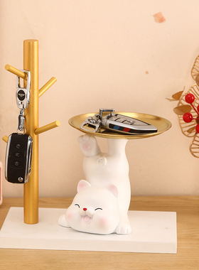 可爱猫摆件家居入户门客厅电视柜酒柜玄关装饰品鞋柜乔迁新居礼品