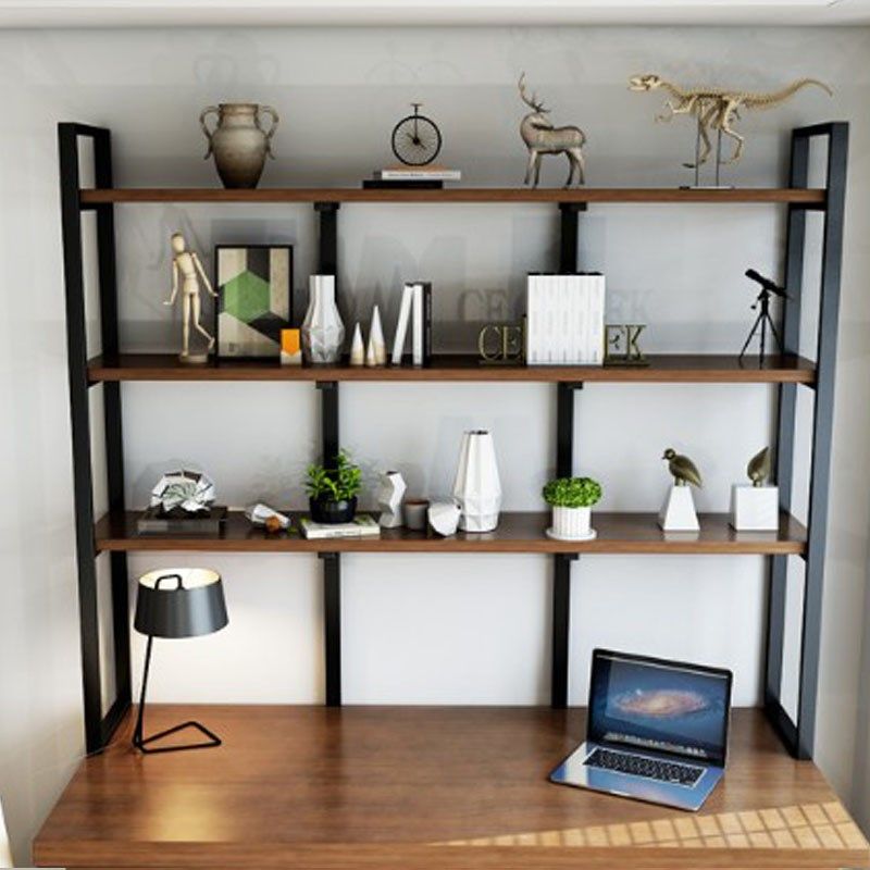 简约实木桌面书架多层电脑桌面打印机置物架学生简易小型收纳书架