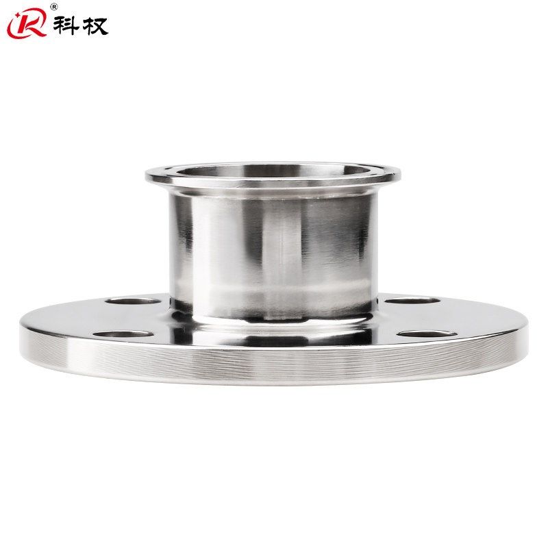 304不锈钢卫生级法兰变径衬四氟卡盘转接头法兰接头快接法兰快装