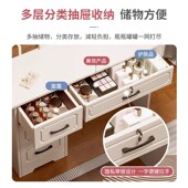 奶油梳妆台网红卧室简约现代家用小户型2025新款 收纳柜轻奢化妆桌