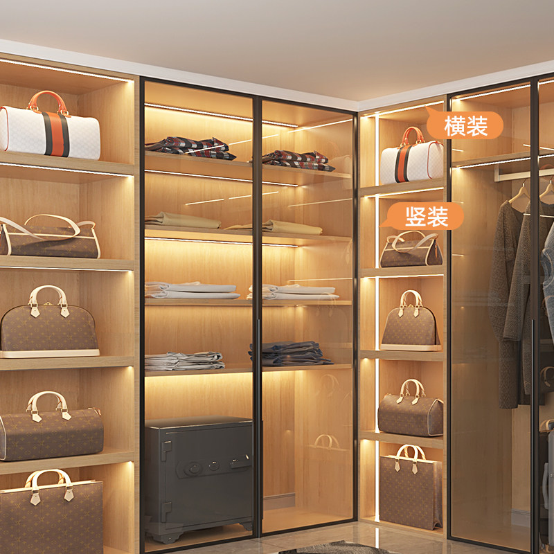 嵌入式led衣柜灯条卡槽酒柜层板灯线条灯柜底衣帽间整体橱柜感应