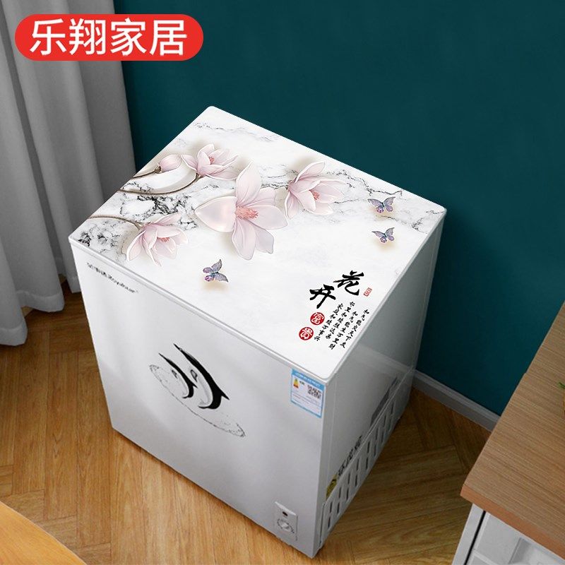 翻盖冰柜防尘垫子盖布防水防油冰柜顶盖布垫可固定翻盖式防尘盖巾