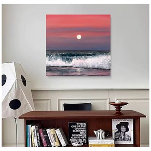 渐变日出挂画抽象高级感客厅装饰画现代简约玄关壁画无框画背景墙