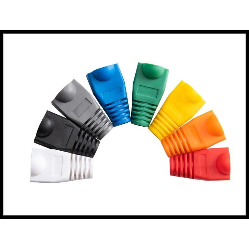 网线护套网线网络保护套rj45水晶头头护套8p8c水晶头胶套