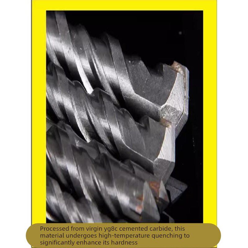 冲击钻头圆柄方柄混泥土加长长方8厘101214mm200电锤钻柄圆柄6穿