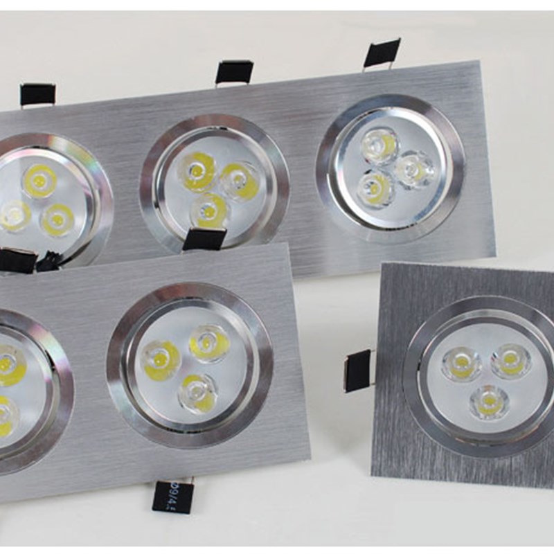 双头射灯双排长方形筒灯孔灯w双筒led客厅天花吊顶嵌入式斗胆过道