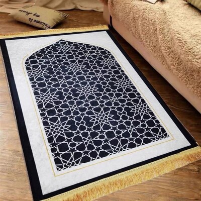 金钻绒民族风家用地毯客厅卧室 阿拉伯prayer mat亲卷装加厚毯子