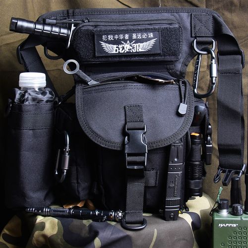 户外摩旅摩托车骑行绑腿包多功能机能斜跨包路亚战术机车骑士腰包