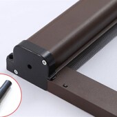 铝合金边框防蚊防虫纱窗网卷帘式 定制隐形纱窗卷筒式 上下拉推拉式