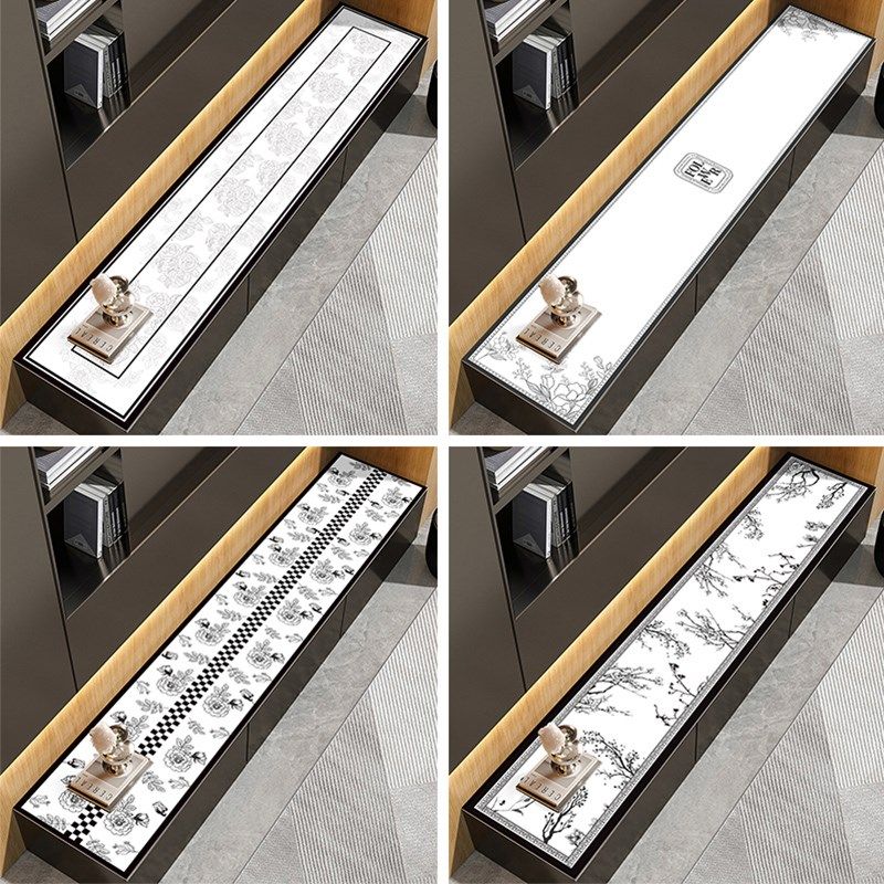 轻奢高级感电视柜台面保护垫餐边柜桌垫桌布防水玄关长条茶几垫子