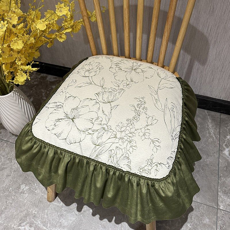 餐桌椅坐垫防滑弧形椅子凳子保护套高档欧美法式饭店餐厅椅垫定制