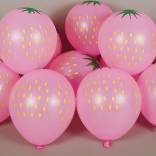 新款水果气球西瓜气球草莓气球派对装饰商用地推气球儿童玩具气球