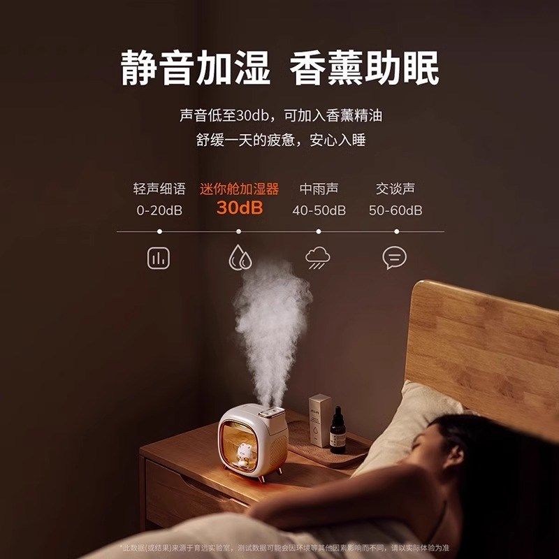 USB桌面加湿器小型办公室静音迷你卧室宿舍用充电便携式空气喷雾