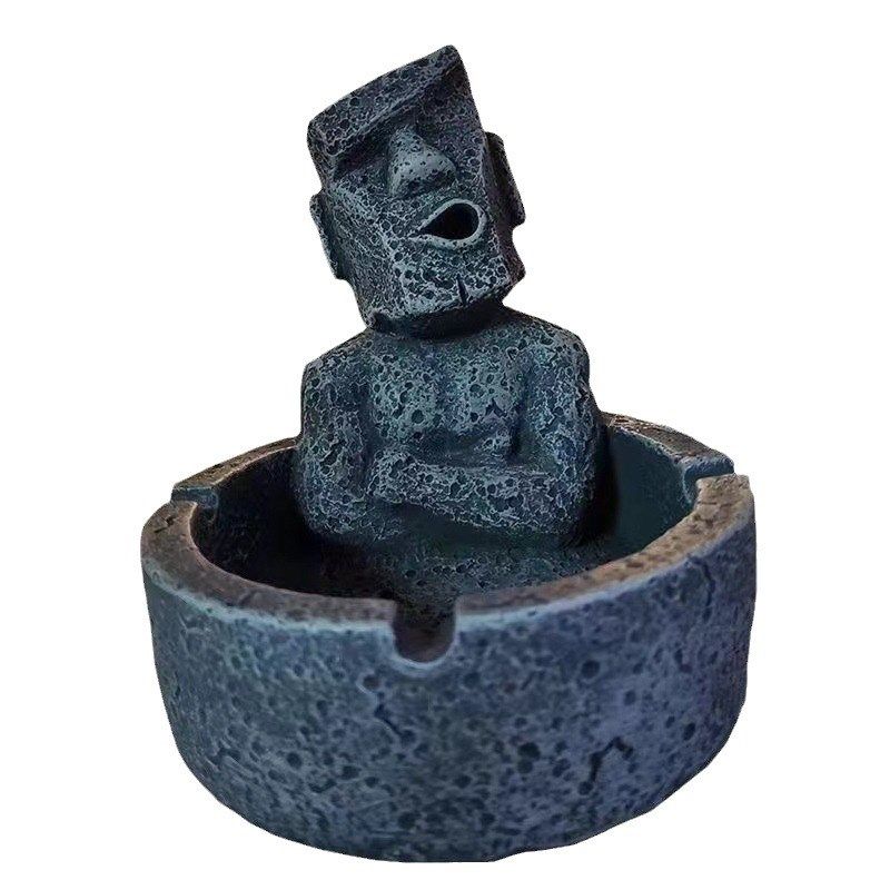 创意石像人摩艾石像复活岛石人造型系列烟灰缸肌肉猛男叼烟烟灰缸,家居饰品,装饰烟灰缸,淘宝优惠券,粉丝福利购,淘宝优惠卷