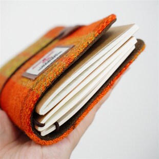 TN护照款手账本Harris tweed哈里斯覆古旅行随身迷你笔记本绑带款