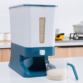 按压式 大米缸储存罐面粉杂粮收纳米箱盒 米桶防虫防潮密封加厚装