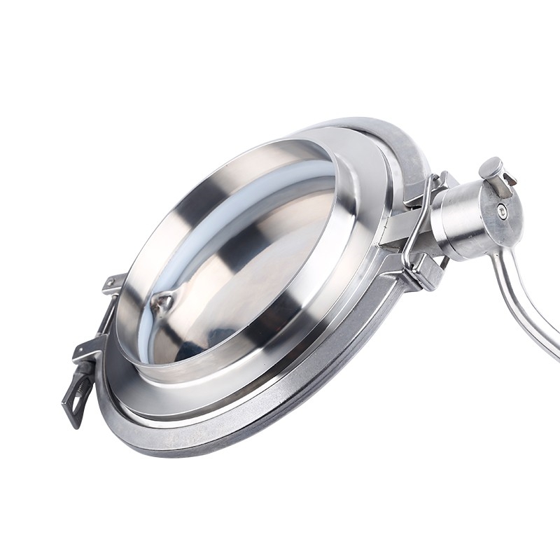 304不锈钢卫生大口径无菌快装粉尘焊接蝶阀卡箍快接卡套粉末阀门