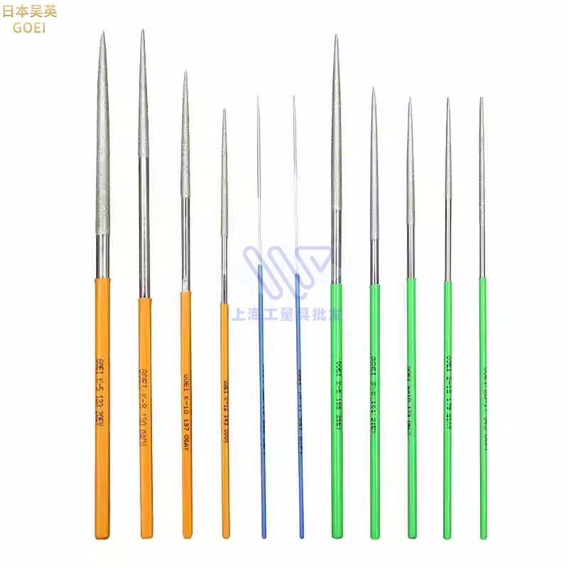 进口小锉刀超细1mm尖头圆锉小型精密锉文玩玉石打磨工具扩孔搓刀