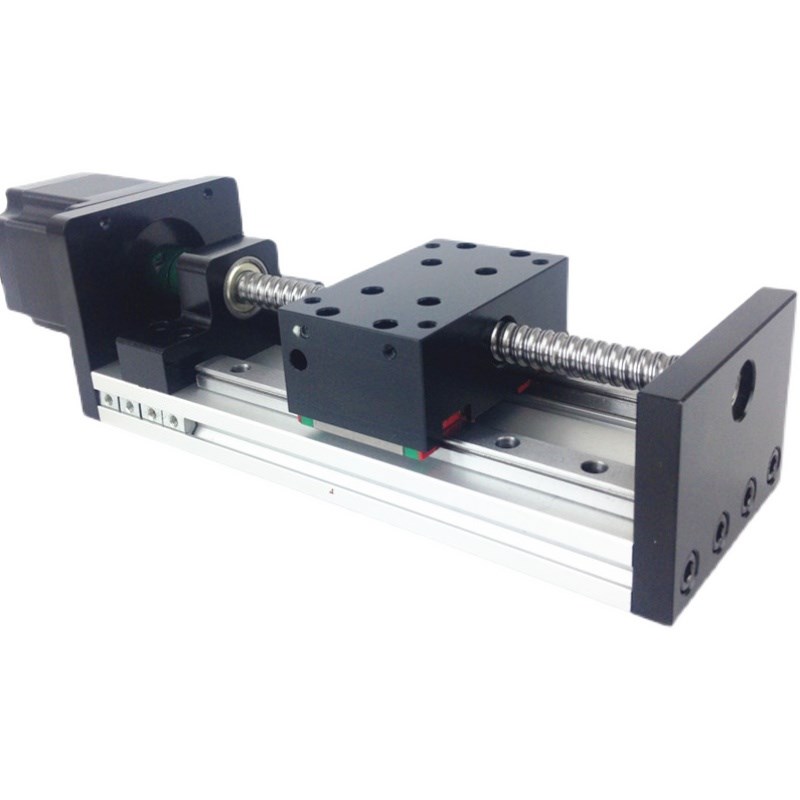 GX80双导轨直线滚珠丝杆滑台模组含57电机铝合金十字工作台