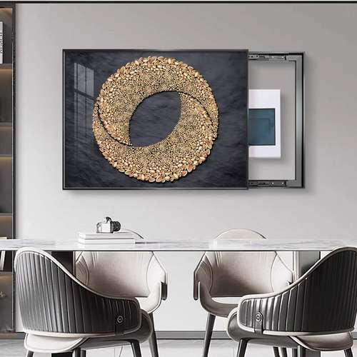 抽象电表箱高级感装饰画免打孔现代简约风客厅电闸盒盖板遮挡挂画