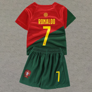 儿童2026葡萄牙国家队C罗7号球衣皇马主客场足球服Ronaldo jersey