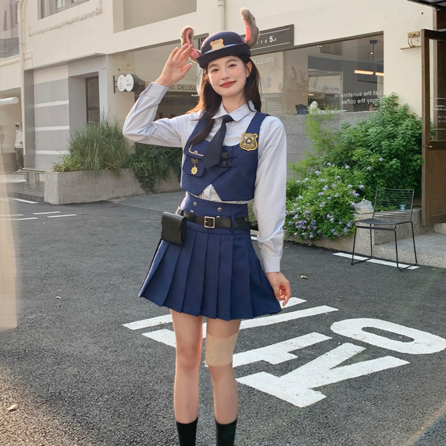 迪士尼穿搭朱迪兔子警官cos衣服JK裙子套装成人圣诞节疯狂动物城