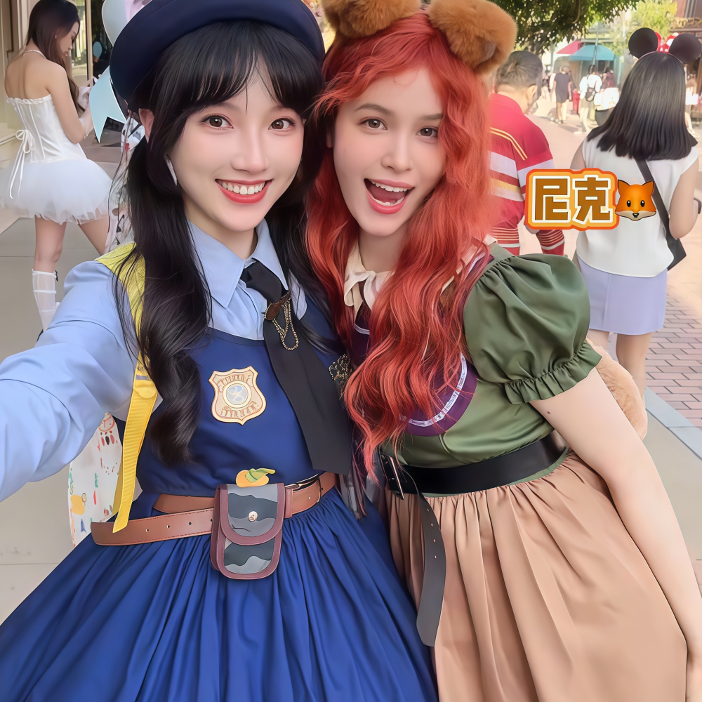 迪士尼穿搭朱迪兔子警官cos衣服套装公主裙成人秋冬疯狂动物城