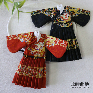 此时此地BJD娃衣飞鱼服锦衣卫古风男装12分13cm两点式官袍官服配皮带套装收藏级阿巳CP剧场版拍照道具
