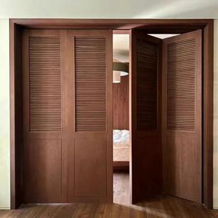 百叶门实木门折叠门定制遮光透气衣帽间门衣柜门储物柜柜门鞋柜门