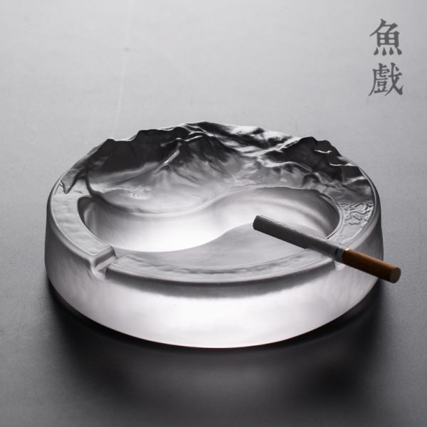 酒吧会所时尚个性烟灰缸客厅家用潮流烟缸灰皿玻璃日式创意水晶
