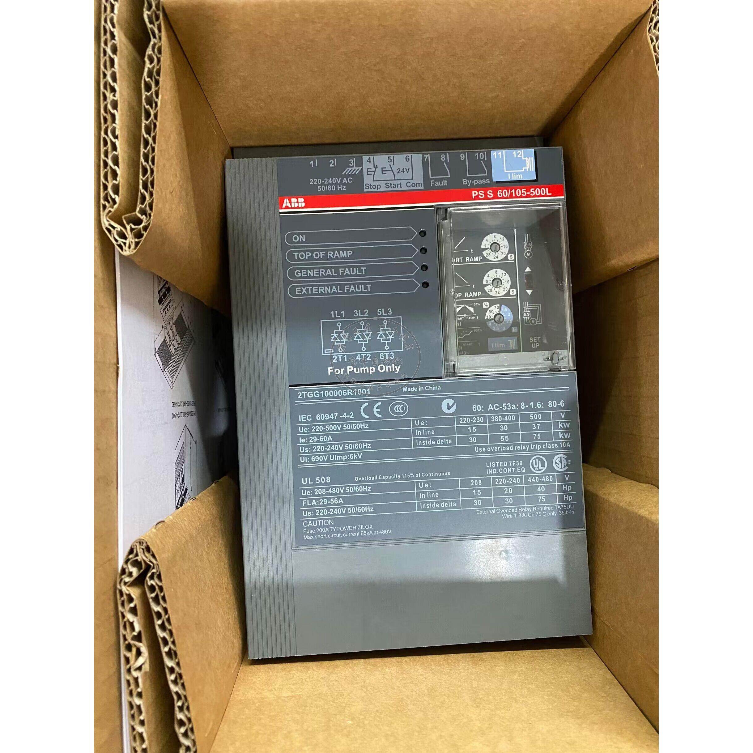 原装正品ABB软起动器软启动PSS 60/105-500L PSS 72/124-500L