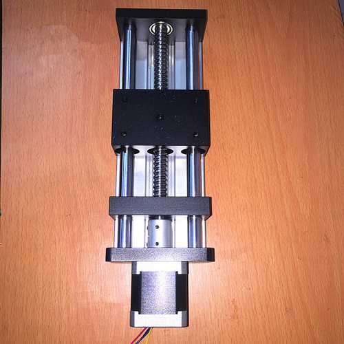 新品新品双光轴滚珠滑台导轨1204B丝杆平台直线L往复运行57步进模