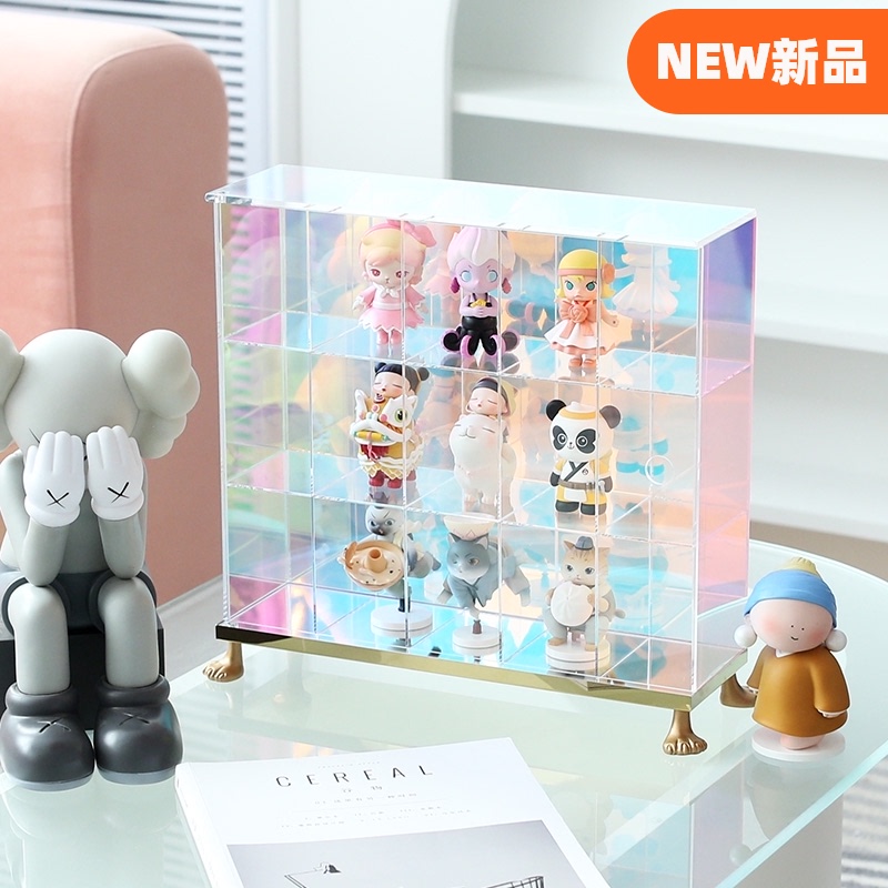 [空之喵喵]泡泡玛特手办展示盒盲盒收纳展示N柜透明亚克力公仔架