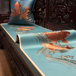 通用定制飘窗垫子防滑新中式 全盖四季 罗汉床沙发垫巾红木家具坐垫