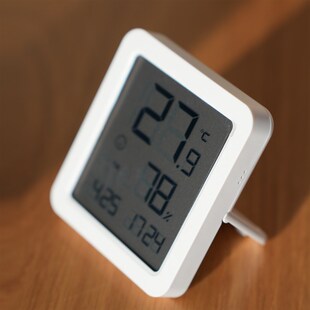 多功能迷你电子温湿度计 冰箱贴磁吸式壁挂时钟 体感表情显示k
