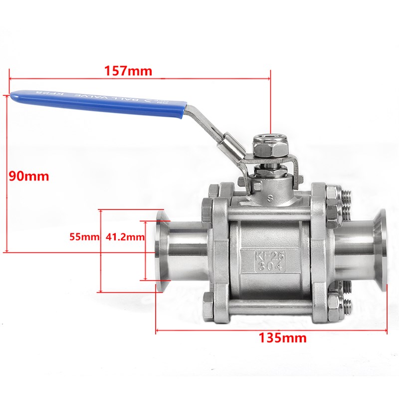 KF高真空球阀304不锈钢手动快装真空球阀KF16 KF25 KF40 KF50 KF6