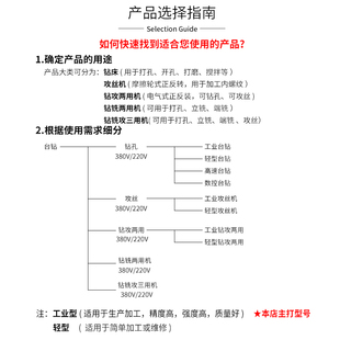 台钻工业级380v电机220v小型台式钻床大功率钻铣床攻三用多功能