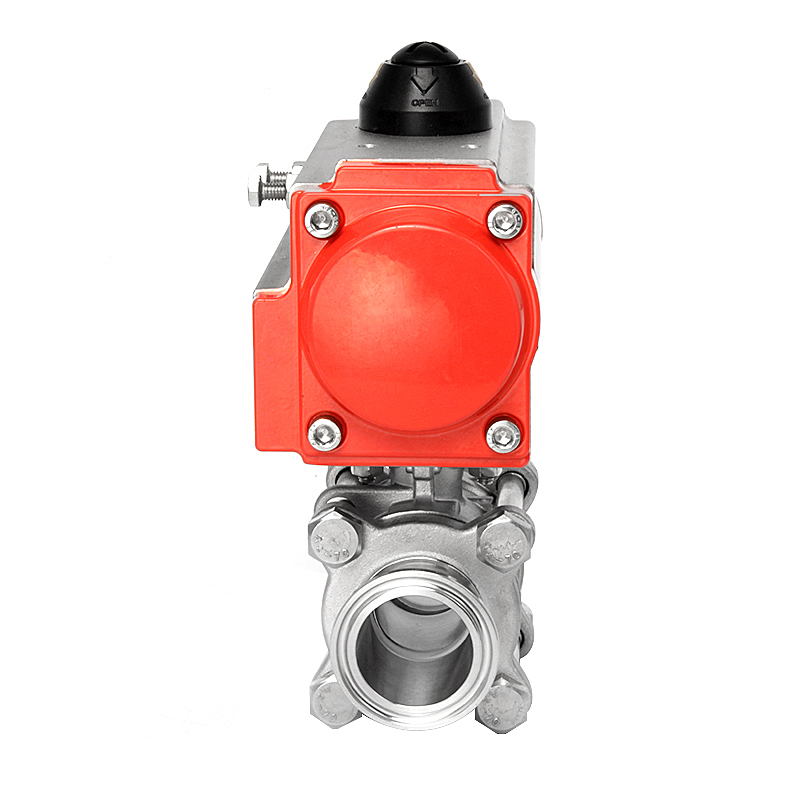 气动丝扣球阀不锈钢卫生级快装三片式4分1/1.5寸2寸DN15/25/40/50