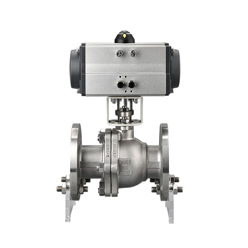 气动球阀Q641F-16P/C法兰铸钢不锈钢304高温O型快速切断阀DN25 50