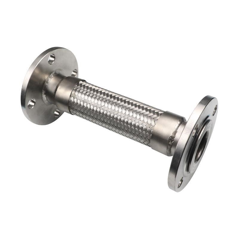 不锈钢法兰式304金属软管耐高温蒸汽软连接波纹管DN25 50 65 80